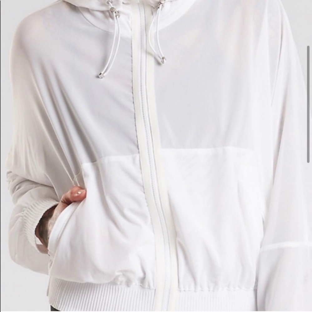 Athleta Vata Mesh Zip Up Hoodie Jacket